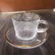 Glass Cups & Plate Set 6 Pcs